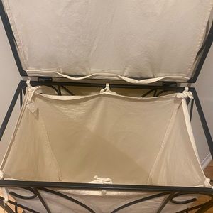 Pier 1 Iron and Linen Hamper